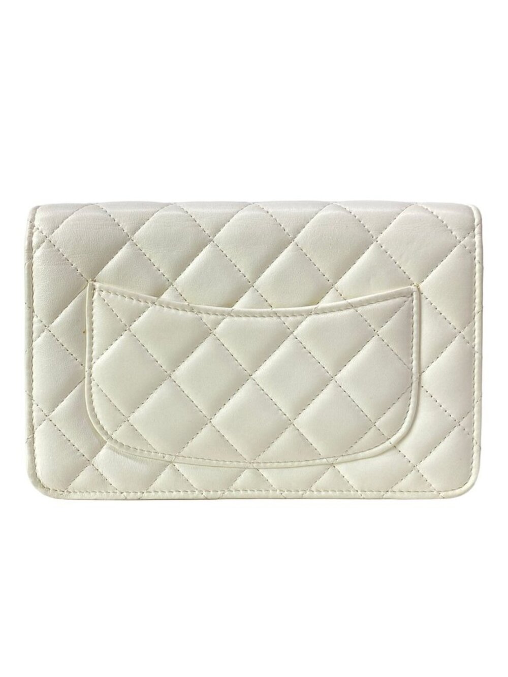 Chanel Wallet Quilted White Chain Gold Coco Ball Aja Star Lambskin Shoulder Bag - Picture 2 of 13